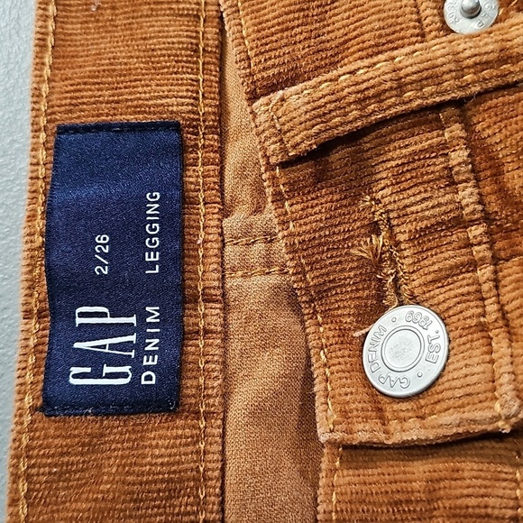 Gap 27x26 orange/brown corduroy leggings - Picture 5 of 7